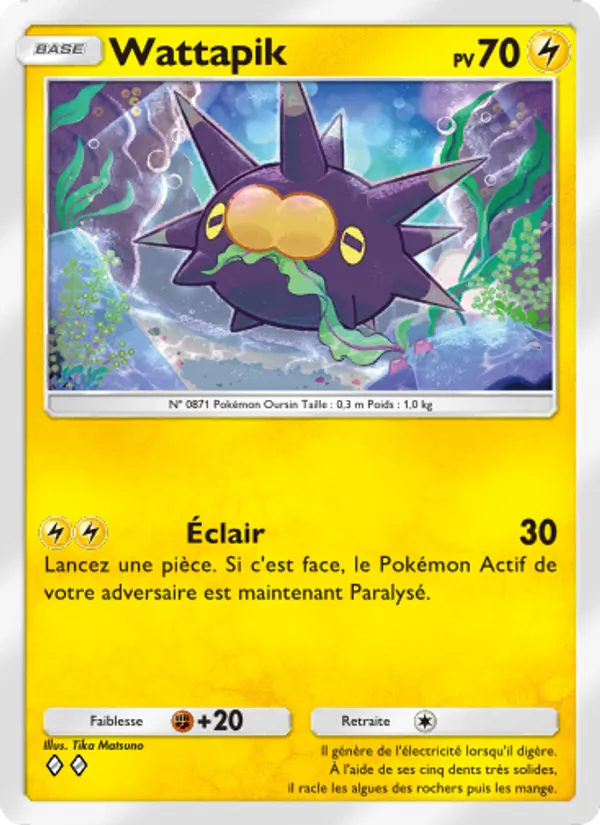 Carte Pokémon Wattapik 112/226 de l'extension Puissance Génétique