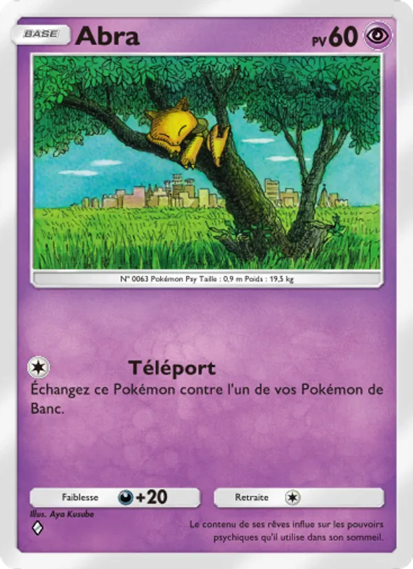 Carte Pokémon Abra 115/226 de l'extension Puissance Génétique