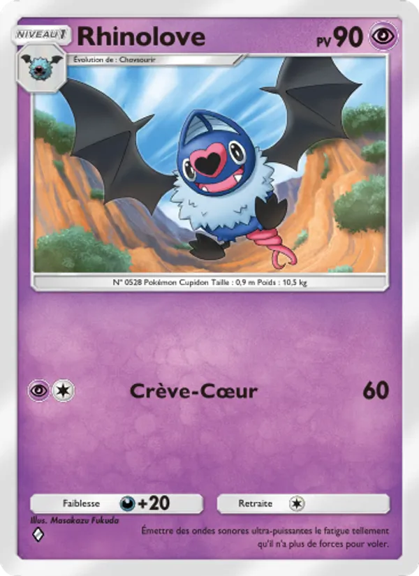 Carte Pokémon Rhinolove 134/226 de l'extension Puissance Génétique
