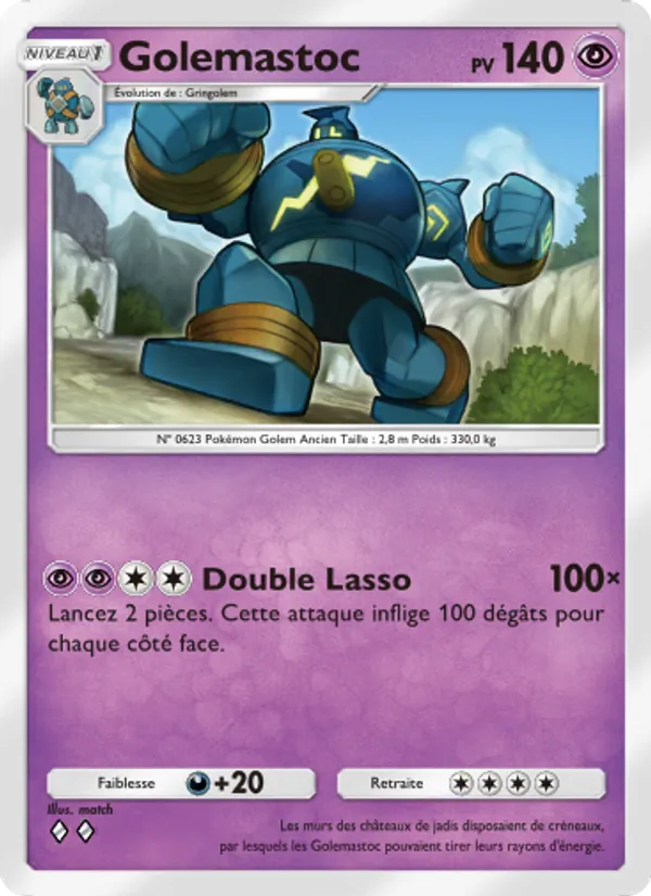 Carte Pokémon Golemastoc 136/226 de l'extension Puissance Génétique