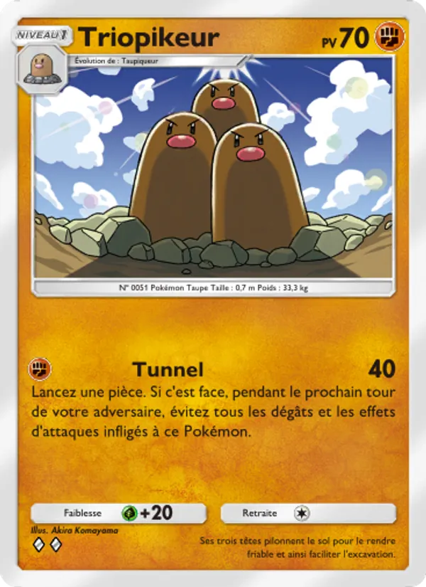 Carte Pokémon Triopikeur 140/226 de l'extension Puissance Génétique