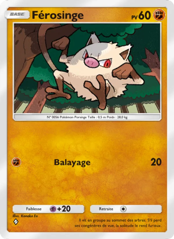 Carte Pokémon Férosinge 141/226 de l'extension Puissance Génétique