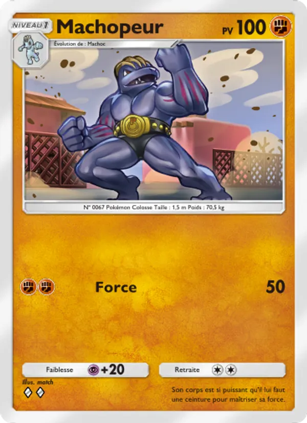 Carte Pokémon Machopeur 144/226 de l'extension Puissance Génétique