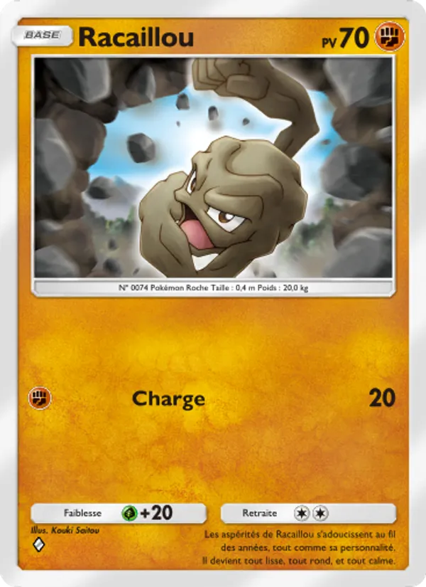 Carte Pokémon Racaillou 147/226 de l'extension Puissance Génétique