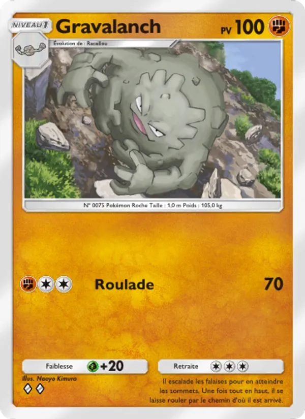 Carte Pokémon Gravalanch 148/226 de l'extension Puissance Génétique