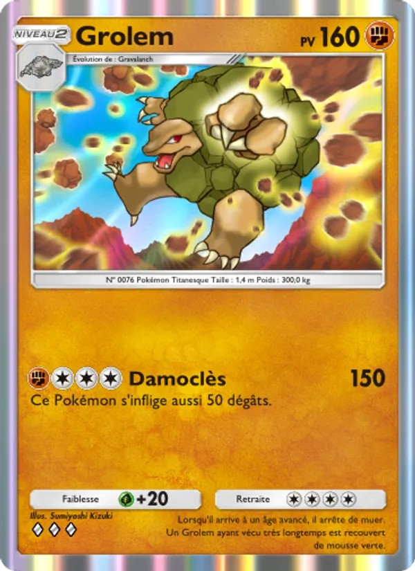 Carte Pokémon Grolem 149/226 de l'extension Puissance Génétique