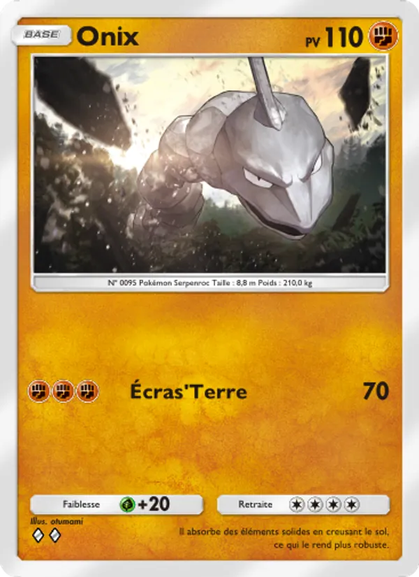 Carte Pokémon Onix 150/226 de l'extension Puissance Génétique