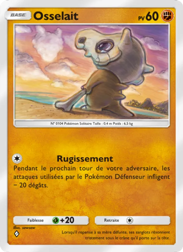 Carte Pokémon Osselait 151/226 de l'extension Puissance Génétique