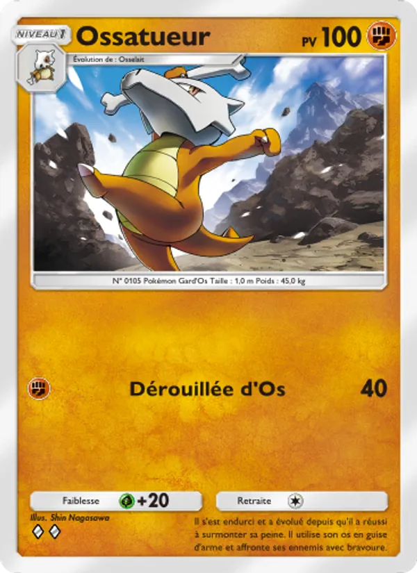 Carte Pokémon Ossatueur 152/226 de l'extension Puissance Génétique