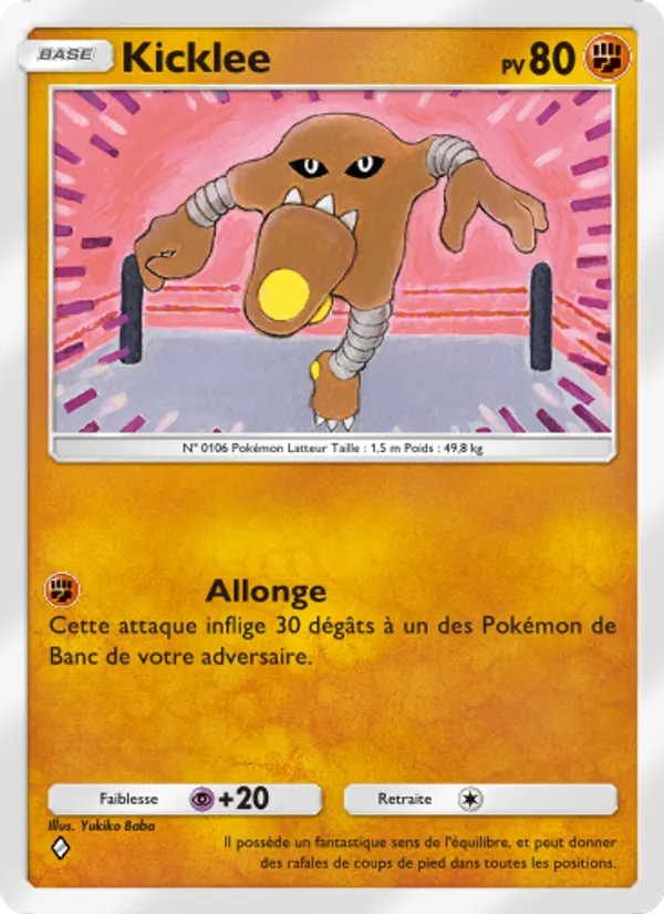 Carte Pokémon Kicklee 154/226 de l'extension Puissance Génétique