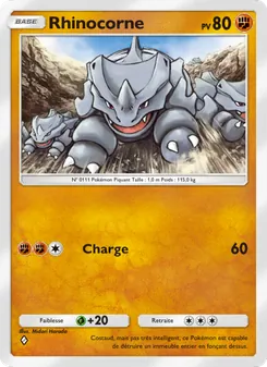Carte Pokémon Rhinocorne 156 — Puissance Génétique