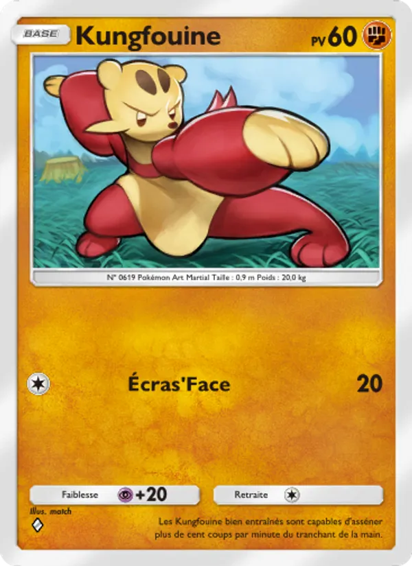 Carte Pokémon Kungfouine 160/226 de l'extension Puissance Génétique