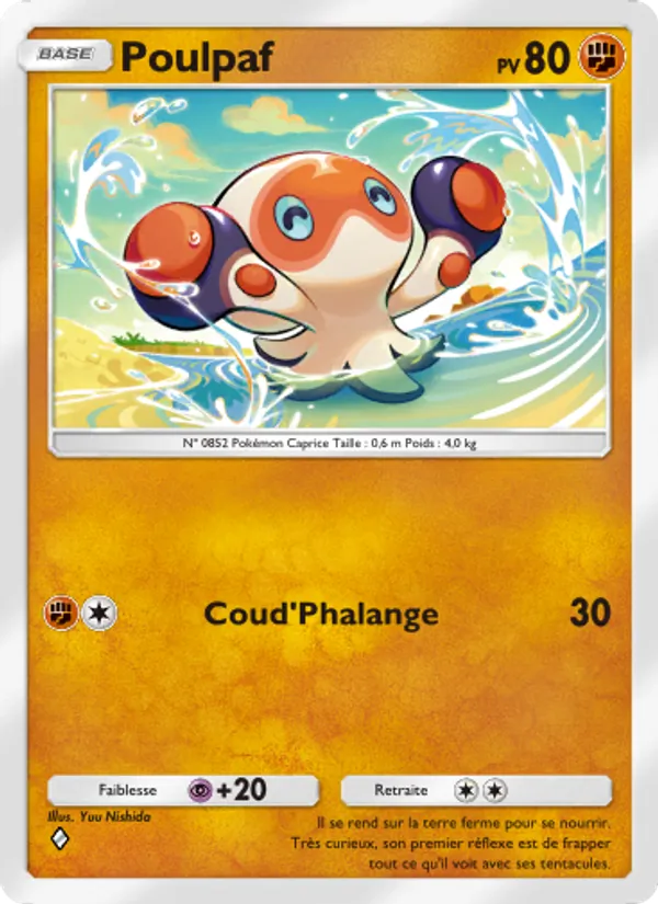 Carte Pokémon Poulpaf 162/226 de l'extension Puissance Génétique