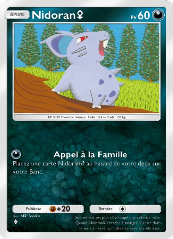 Carte Pokémon Nidoran♀ 166/226 de l'extension Puissance Génétique