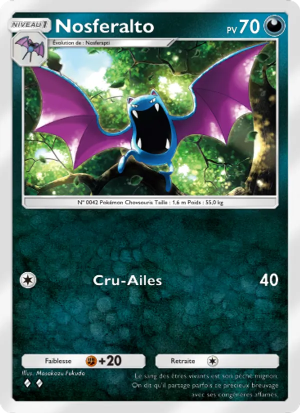 Carte Pokémon Nosferalto 173/226 de l'extension Puissance Génétique