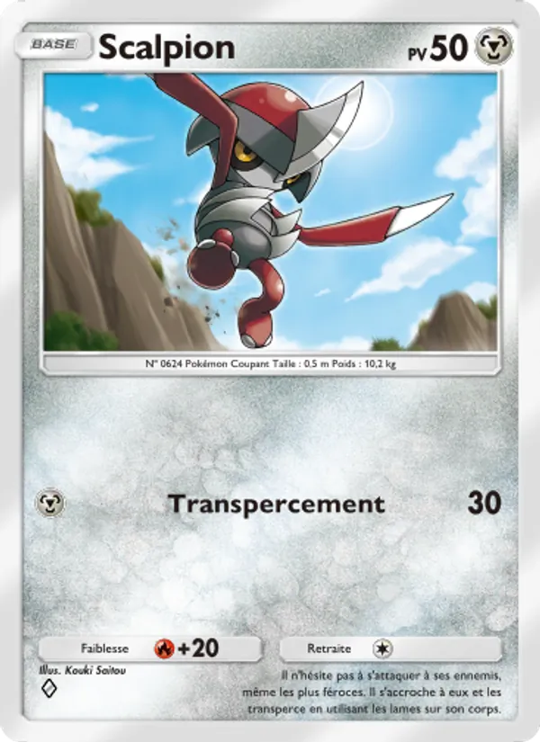 Carte Pokémon Scalpion 179/226 de l'extension Puissance Génétique
