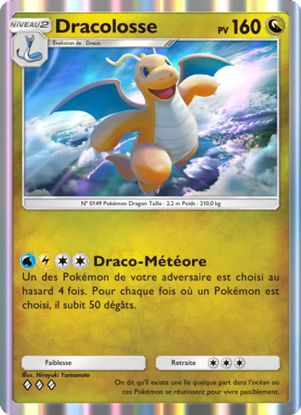 Carte Pokémon Dracolosse 185/226 de l'extension Puissance Génétique