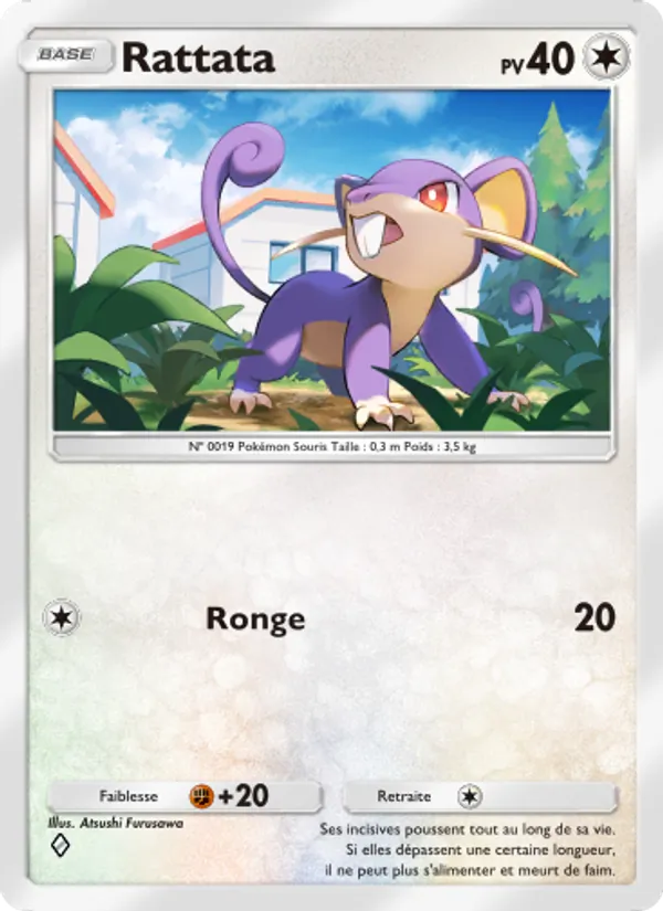 Carte Pokémon Rattata 189/226 de l'extension Puissance Génétique