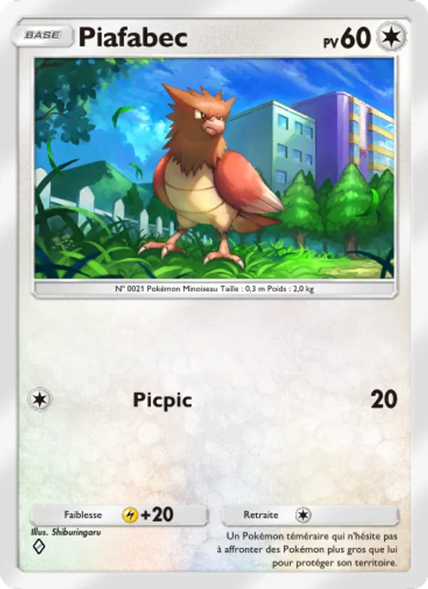 Carte Pokémon Piafabec 191/226 de l'extension Puissance Génétique