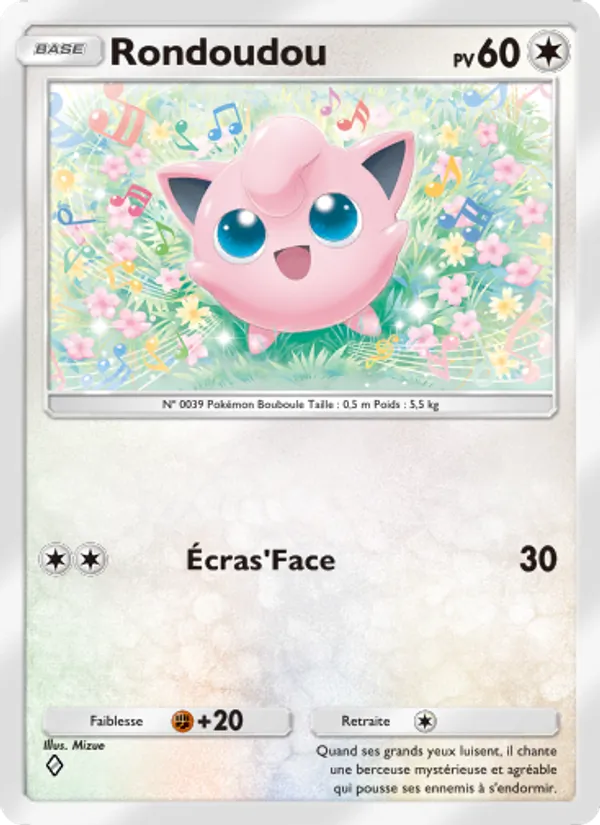 Carte Pokémon Rondoudou 193/226 de l'extension Puissance Génétique