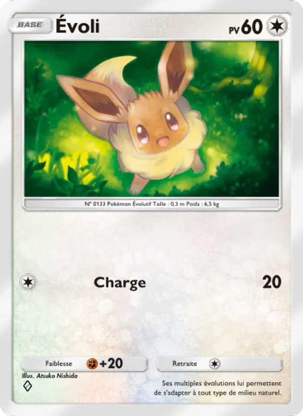 Carte Pokémon Évoli 206/226 de l'extension Puissance Génétique