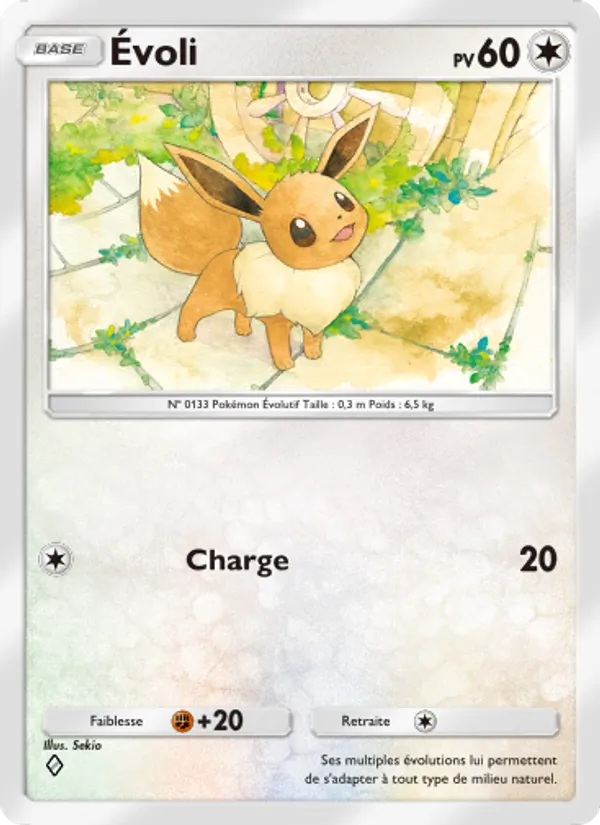 Carte Pokémon Évoli 208/226 de l'extension Puissance Génétique