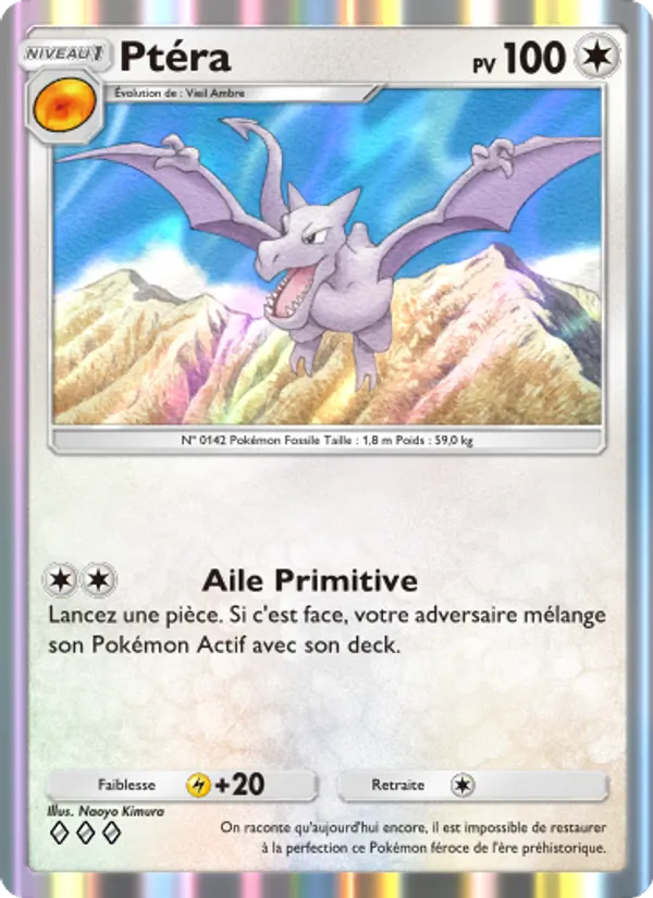 Carte Pokémon Ptéra 210/226 de l'extension Puissance Génétique
