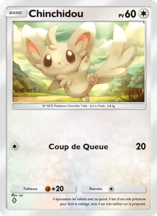 Carte Pokémon Chinchidou 212/226 de l'extension Puissance Génétique