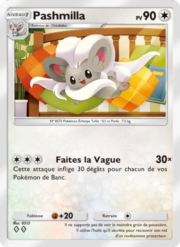 Carte Pokémon Pashmilla 213/226 de l'extension Puissance Génétique