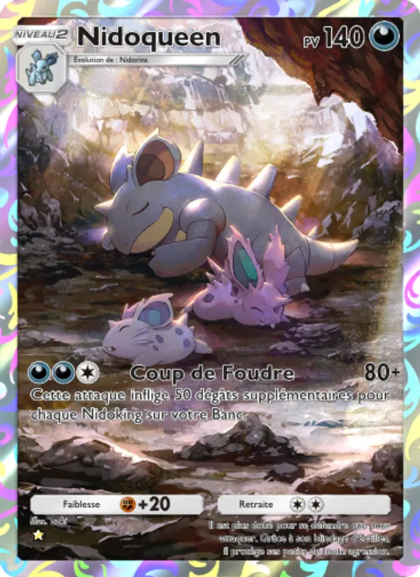 Carte Pokémon Nidoqueen 240/226 de l'extension Puissance Génétique