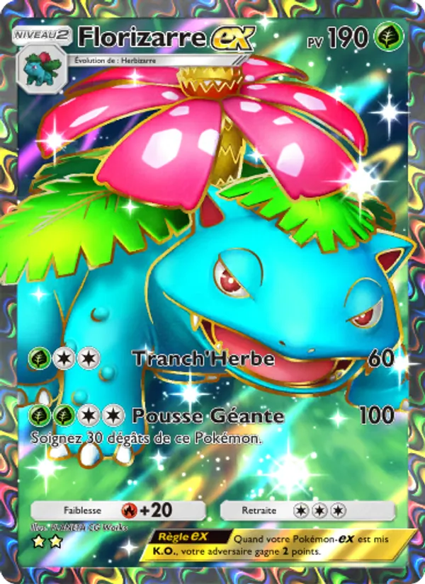 Carte Pokémon Florizarre-ex 251/226 de l'extension Puissance Génétique