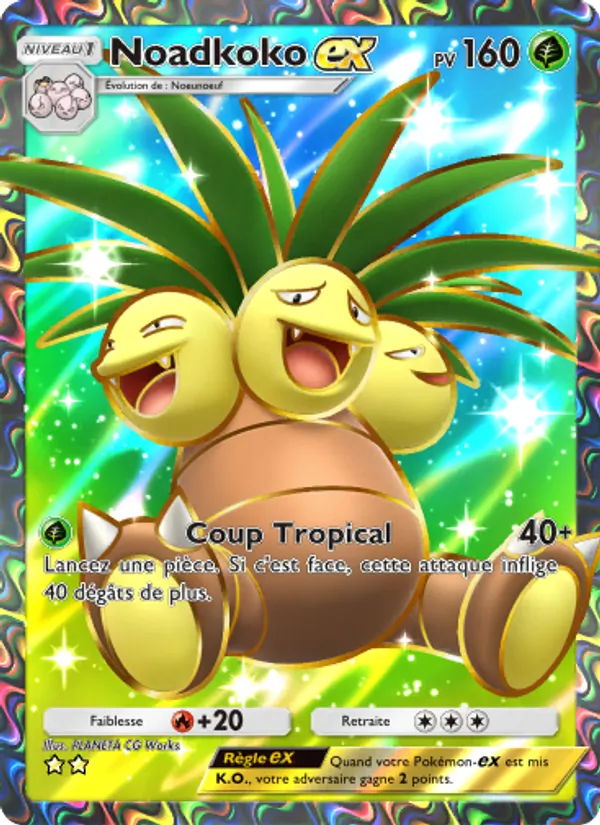 Carte Pokémon Noadkoko-ex 252/226 de l'extension Puissance Génétique