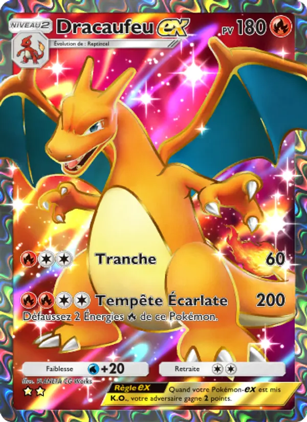Carte Pokémon Dracaufeu-ex 253/226 de l'extension Puissance Génétique