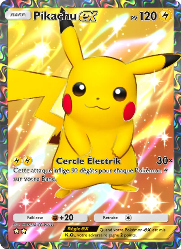 Carte Pokémon Pikachu-ex 259/226 de l'extension Puissance Génétique