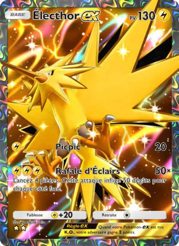 Carte Pokémon Électhor-ex 260/226 de l'extension Puissance Génétique