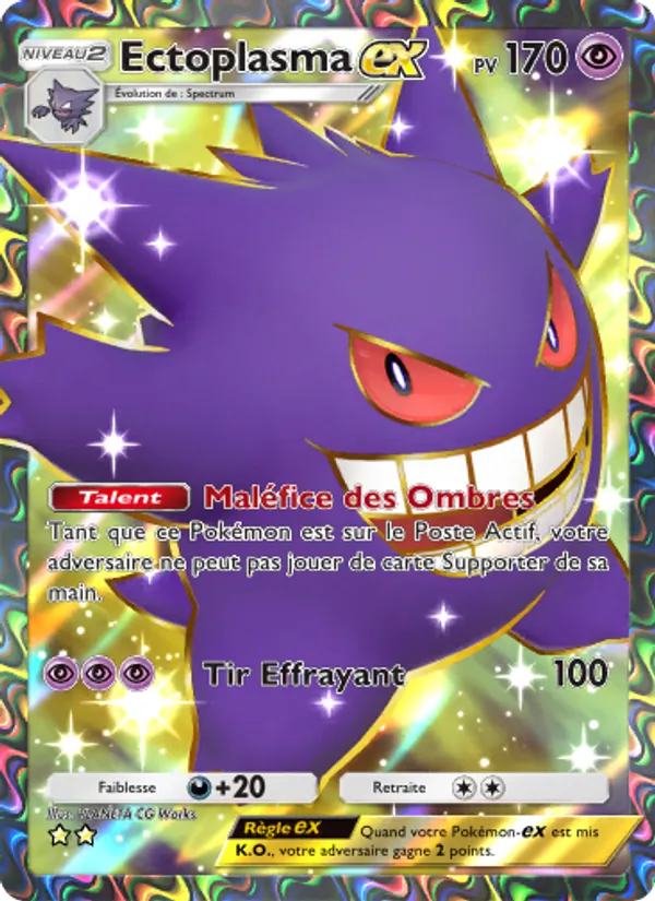Carte Pokémon Ectoplasma-ex 261/226 de l'extension Puissance Génétique
