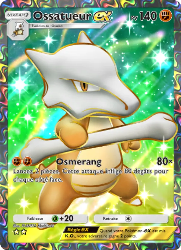 Carte Pokémon Ossatueur-ex 264/226 de l'extension Puissance Génétique