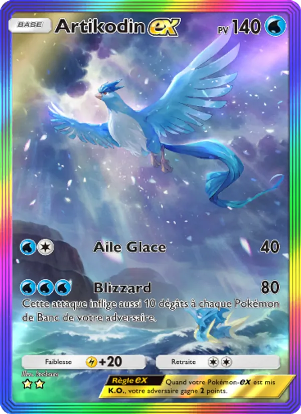 Carte Pokémon Artikodin-ex 275/226 de l'extension Puissance Génétique