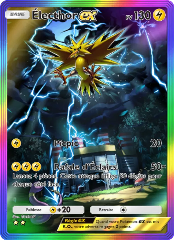 Carte Pokémon Électhor-ex 276/226 de l'extension Puissance Génétique