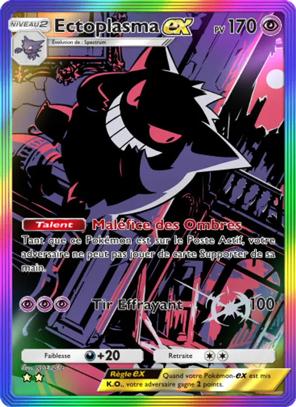 Carte Pokémon Ectoplasma-ex 277/226 de l'extension Puissance Génétique