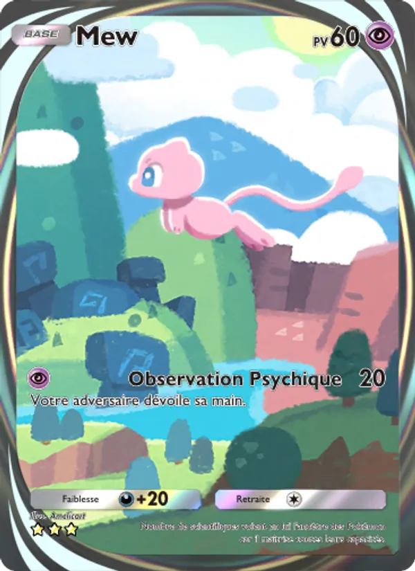 Carte Pokémon Mew 283/226 de l'extension Puissance Génétique