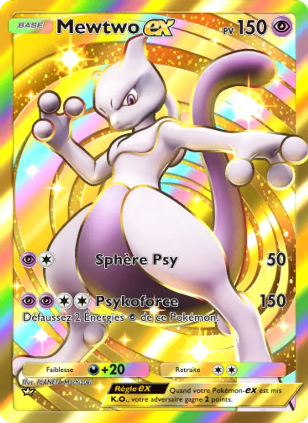 Carte Pokémon Mewtwo-ex 286/226 de l'extension Puissance Génétique