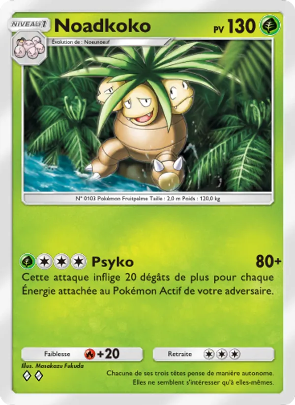 Carte Pokémon Noadkoko 002/68 de l'extension L’Île Fabuleuse