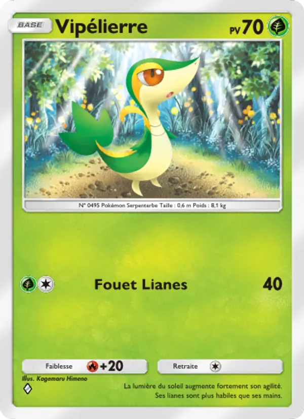 Carte Pokémon Vipélierre 004/68 de l'extension L’Île Fabuleuse