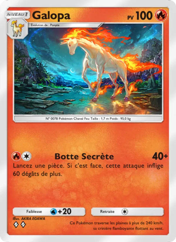 Carte Pokémon Galopa 011/68 de l'extension L’Île Fabuleuse