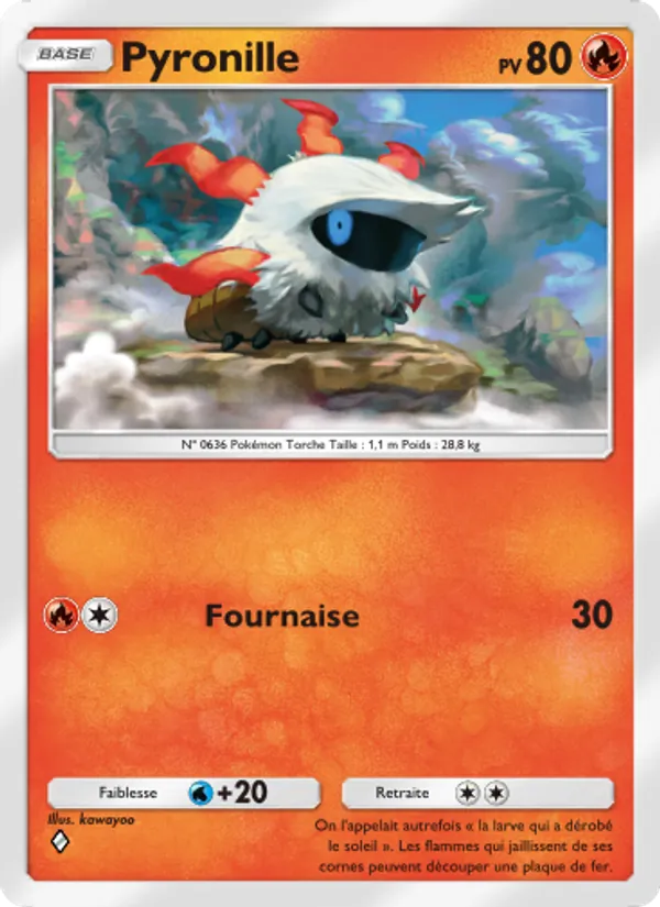 Carte Pokémon Pyronille 013/68 de l'extension L’Île Fabuleuse