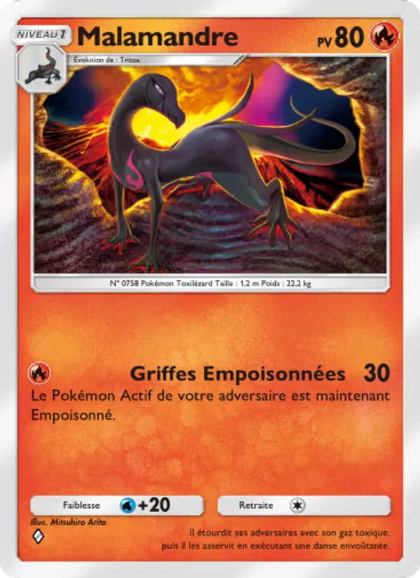 Carte Pokémon Malamandre 016/68 de l'extension L’Île Fabuleuse