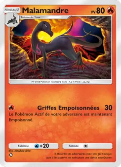 Carte Pokémon Malamandre 016