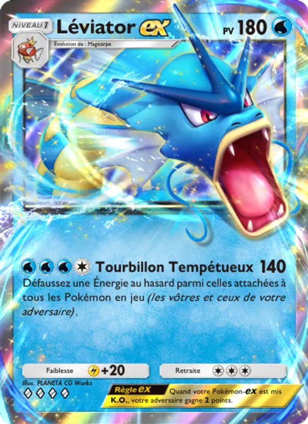 Carte Pokémon Léviator-ex 018/68 de l'extension L’Île Fabuleuse