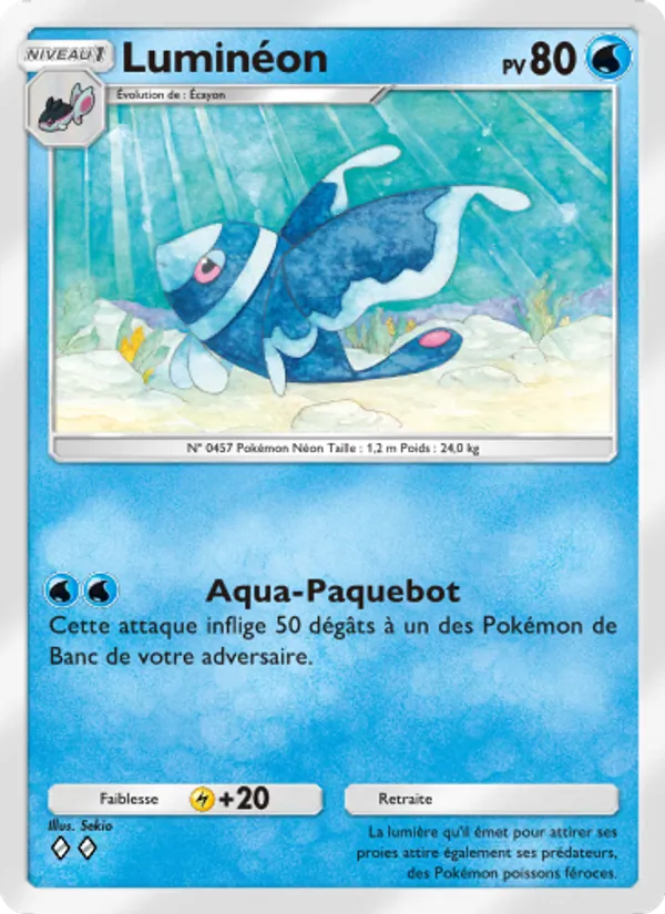 Carte Pokémon Luminéon 021/68 de l'extension L’Île Fabuleuse